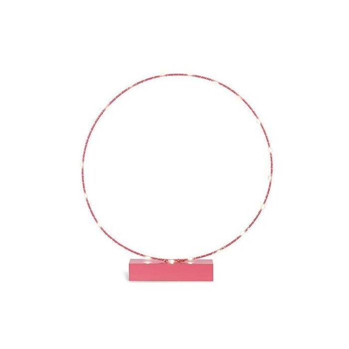 CERCHIO ROSA SU BASE CON LED D45 H50.5